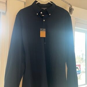 Charles Tyrwhitt Navy Blue Jersey Shirt